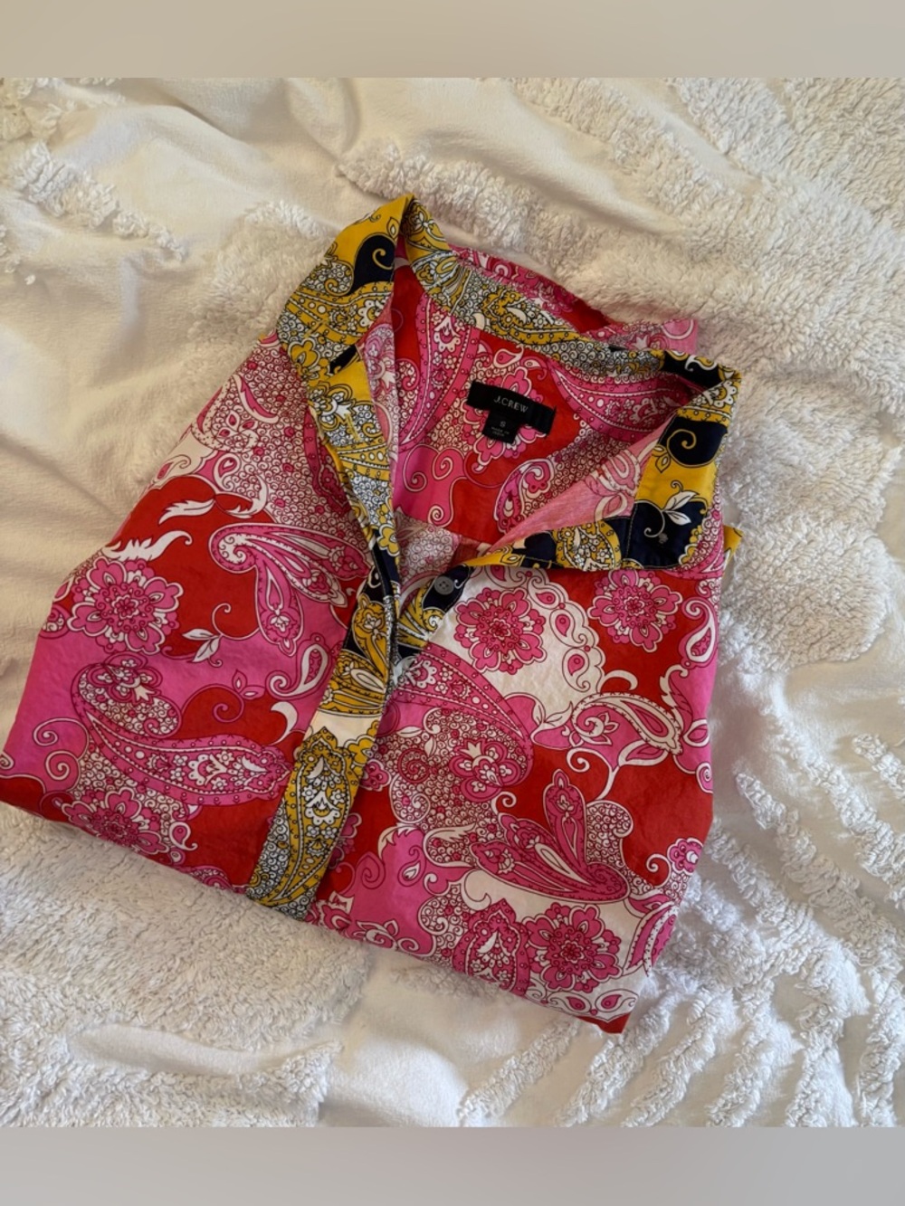 J. Crew Pink Red Paisley Button-Up - Picture 16 of 16